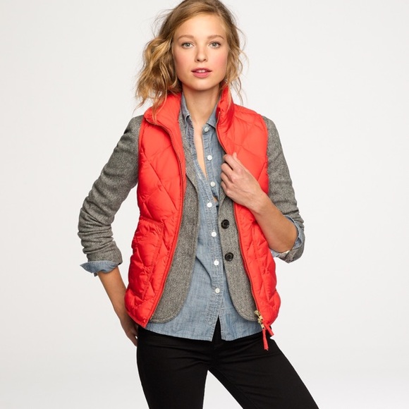 J. Crew red down puffer vest size XS - Picture 5 of 5